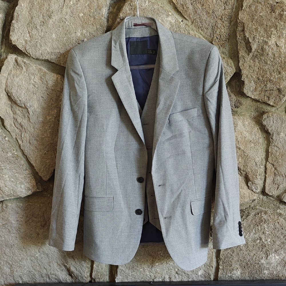 ASOS Gray Sport Coat Modern Tailored Blazer and Vest
